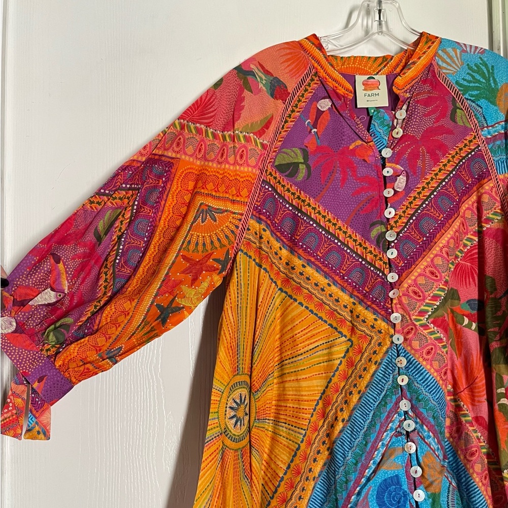 Vibrant Multicolor Button-Down Dress - image 6